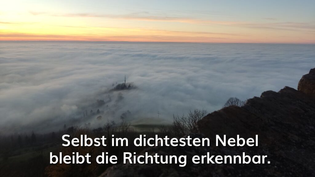 Beitrag - Selbst im dichtesten Nebel bleibt die Richtung erkennbar.